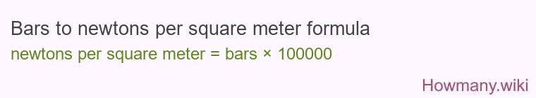 Bars to newtons per square meter formula Bars to newtons per square meter formula