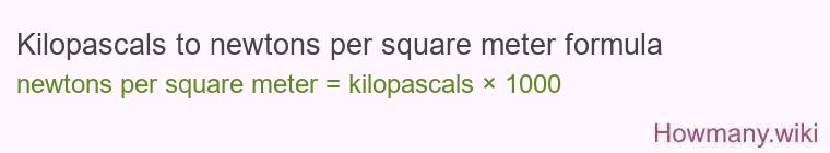 Kilopascals to newtons per square meter formula Kilopascals to newtons per square meter formula