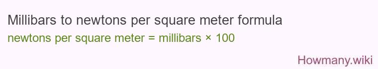 Millibars to newtons per square meter formula Millibars to newtons per square meter formula
