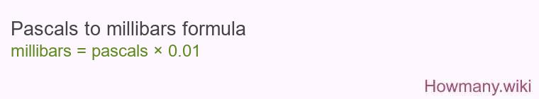 Pascals to millibars formula Pascals to millibars formula