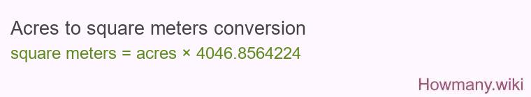 Acres to square meters conversion Acres to square meters conversion