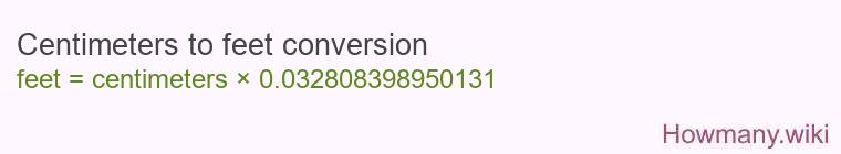 Centimeters to feet conversion Centimeters to feet conversion