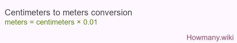 Centimeters to meters conversion Centimeters to meters conversion