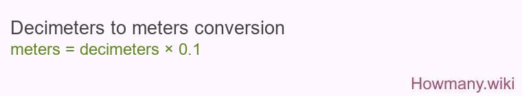 Decimeters to meters conversion