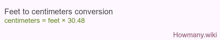 Feet to centimeters conversion