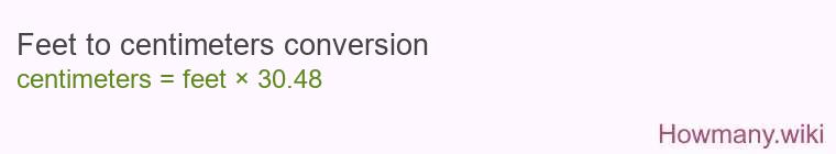 Feet to centimeters conversion Feet to centimeters conversion