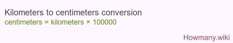 Kilometers to centimeters conversion Kilometers to centimeters conversion