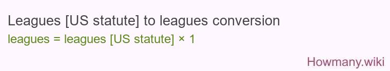 Leagues [US statute] to leagues conversion
