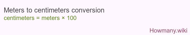 Meters to centimeters conversion Meters to centimeters conversion
