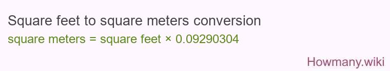 Square feet to square meters conversion Square feet to square meters conversion