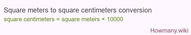 Square meters to square centimeters conversion