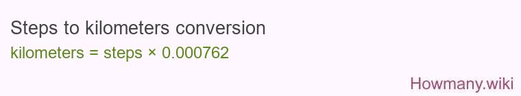Steps to kilometers conversion Steps to kilometers conversion